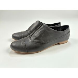 Trouvé Leather Shoes Women’s Size 7.5 | Black Slip-On Flats with Low Heel